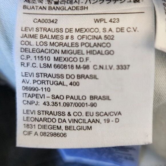 Levi's Curvy Boot Cut Jeans | Women's 8 | Dark Wash Flap Button Pockets - Picture 7 of 7